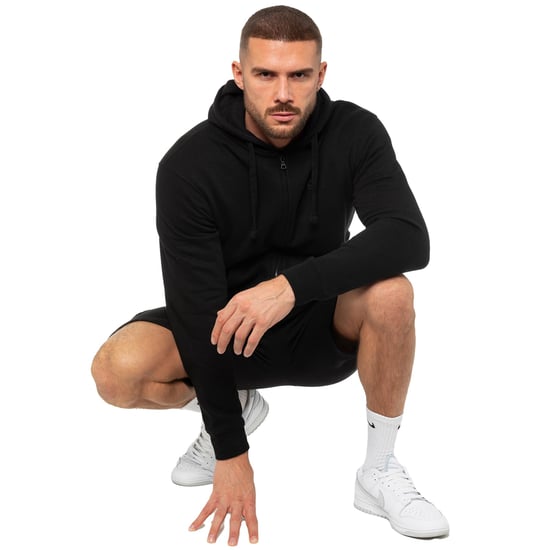 Enzo | Hoodie med dragkedja för herrar - Svart - Image 4