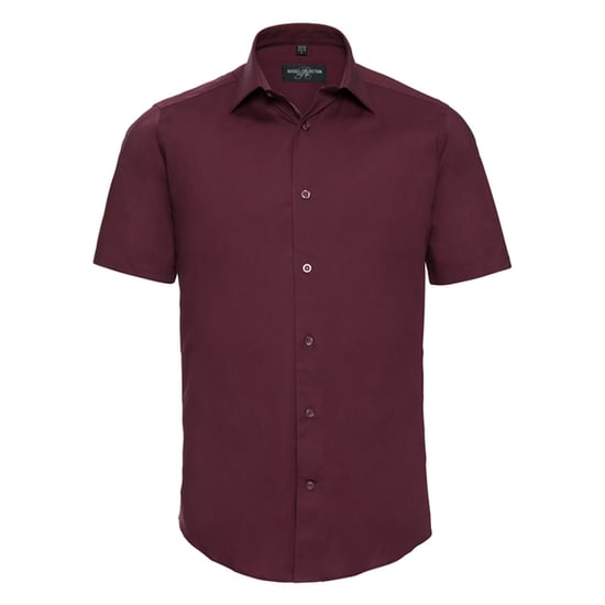 Russell Collection Heren Stretch Overhemd Met Korte Mouwen (Haven) - Image 1