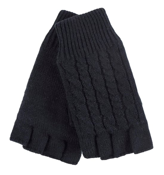 HEAT HOLDERS - Ladies Cable Knitted Winter Thermal Fingerless Gloves - Image 1