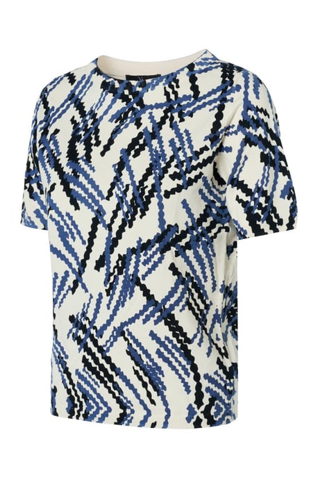 Mylah Print Top Offwhite / Blauw
