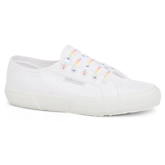 Superga Logo Cotton Shoe Laces (White/Multicoloured) - Image 1