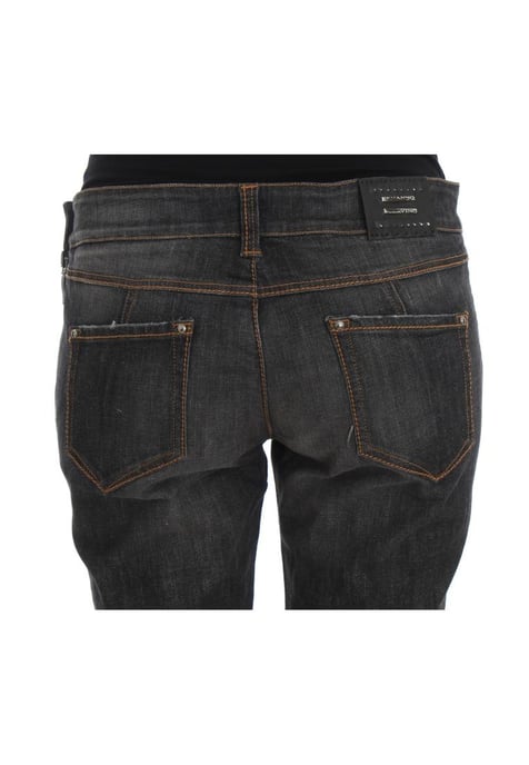 Ermanno Scervino Kvinno Grå Bomulls Slim Fit Denim Jeans - Image 6