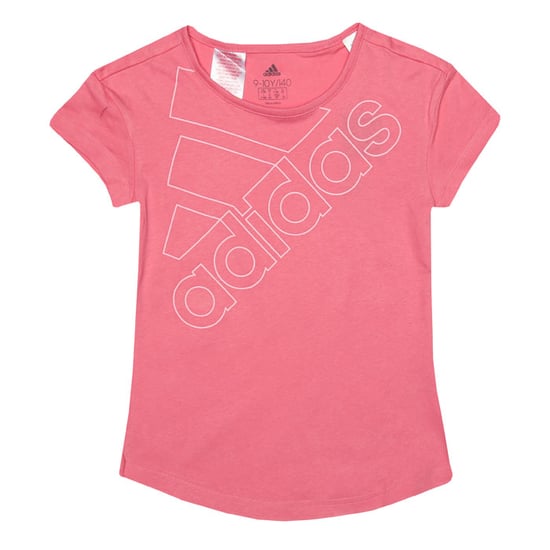 Girl's adidas Junior Essentials Logo T-Shirt in Rose