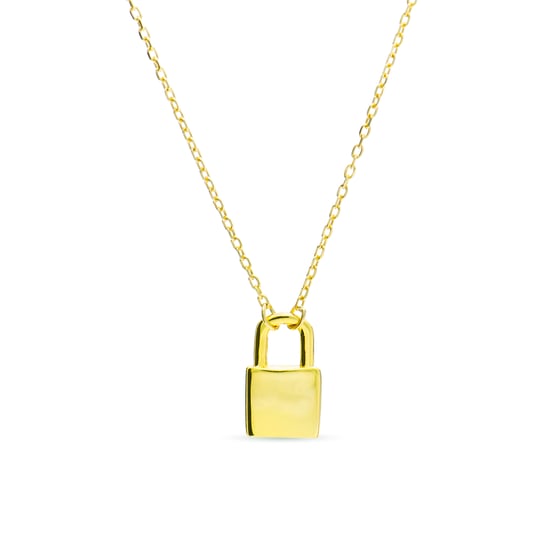Luxenter imlor necklace in 925 sterling silver with 18 carat yellow gold plated finish