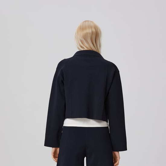 Minimalist front zipper crop jacket - Image 3