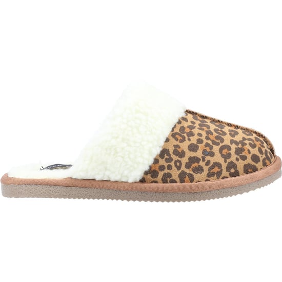 Hush Puppies Womens/Ladies Arianna Leopard Print Suede Slippers (Brown/White) - Image 1