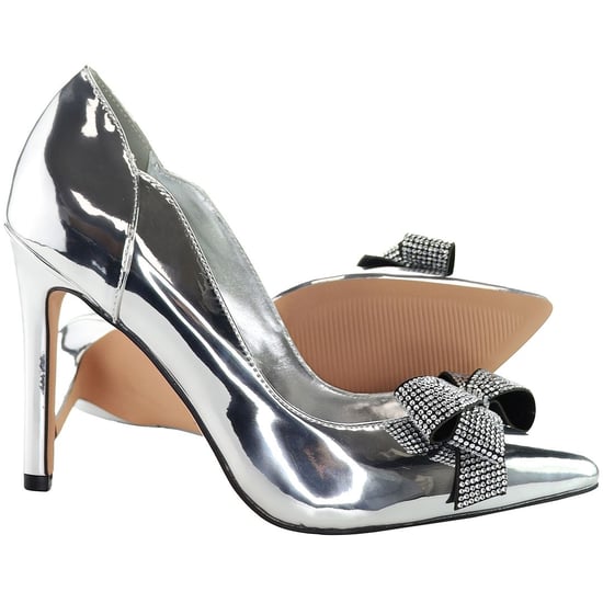 Ted Baker Orlila Crystal Bow Womens Silver Court Shoes - Image 4