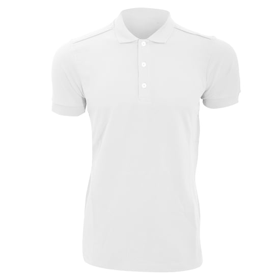 Russell Heren Rekken Korte Mouw Poloshirt (Wit) - Image 2