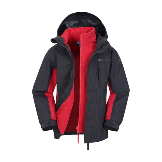Mountain Warehouse Kinder/Kids Cannonball 3 in 1 Waterdichte Jas (Grijs) - Image 4