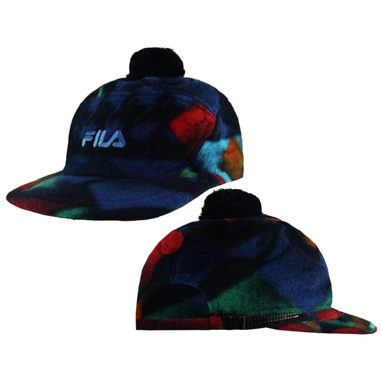 Fila Fleece Pom Pom Womens Navy Hat - Image 3