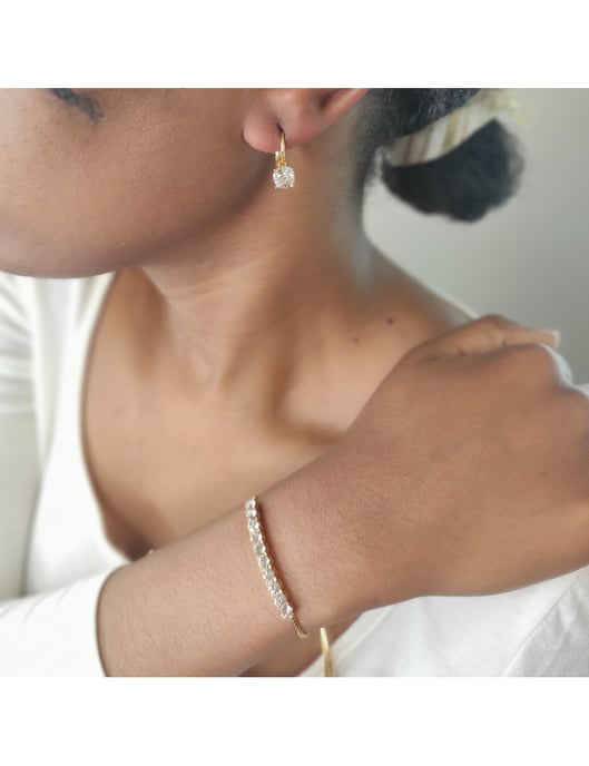 Rund kristall Mia set - Guld och kristall - Image 2