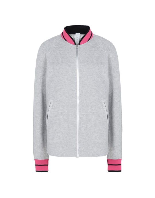 Sapopa Light Grey Cotton Bomber Jacket