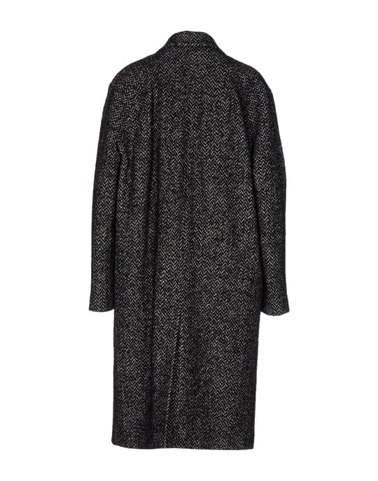 Dolce & Gabbana Black Virgin Wool Boucle Overcoat