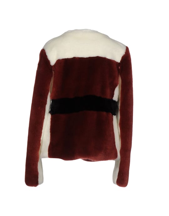 Ainea Maroon Faux Fur Jacket