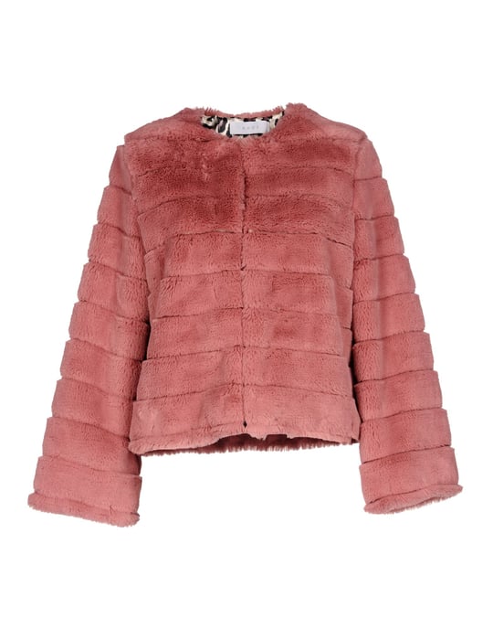 Kaos Pastel Pink Faux Fur Jacket