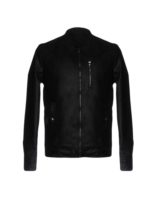 Daniele Alessandrini Black Men's Polyuretanic Jacket