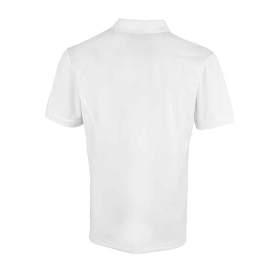 Premier Mens Coolchecker Pique Polo Shirt (White)