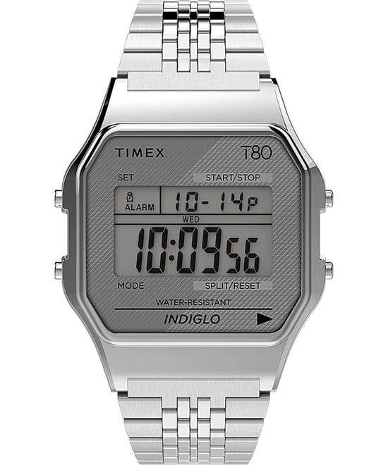 Timex T80 Unisex Zilveren Horloge TW2R79300 - Image 1
