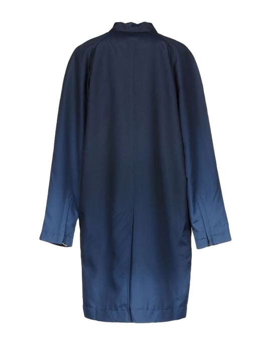 Wood Wood Dark Blue Techno Fabric Overcoat