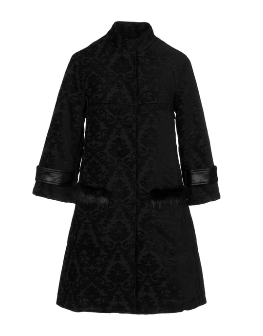 Fornarina Black Faux Fur Overcoat