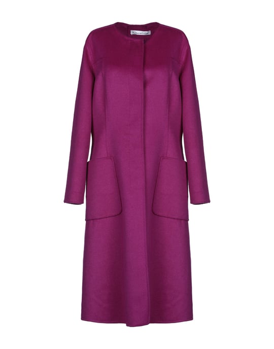 Oscar De La Renta Purple Wool Coat