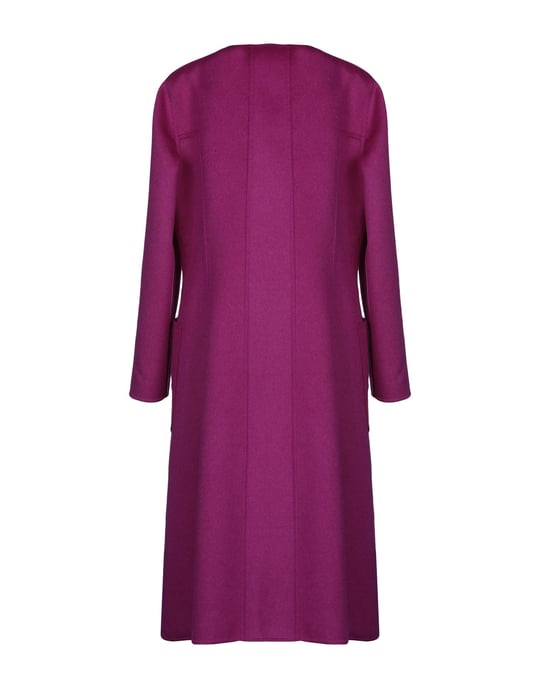Oscar De La Renta Purple Wool Coat