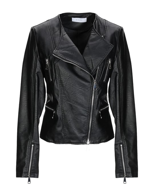 Kaos Black Faux Leather Jacket