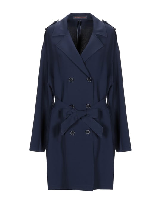 Trussardi Jeans Dark Blue Belted Trenchcoat