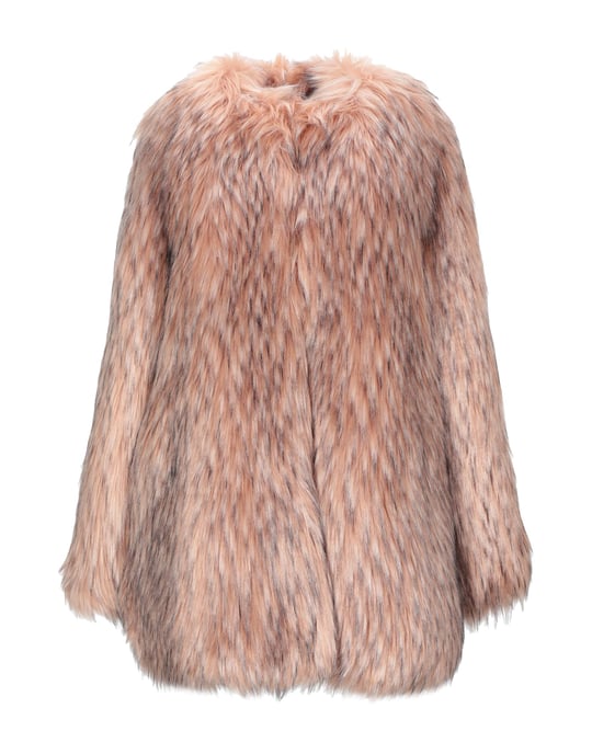 Pink Memories Pink Faux Fur Coat