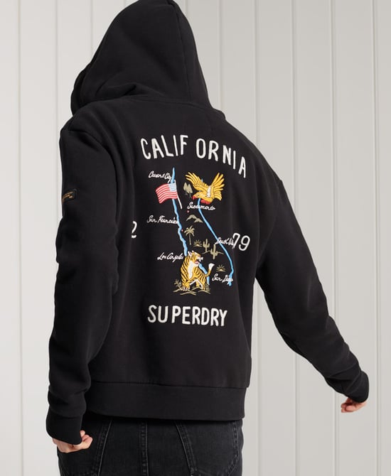 Superdry Military Logo Crop Hoodie
