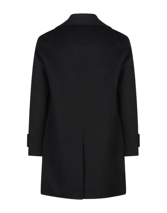 Bally Black Virgin Wool Double Breasted Coat
