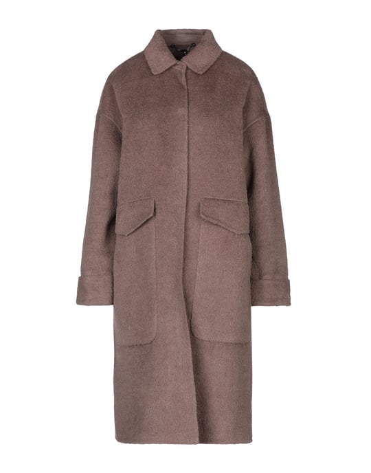 Manila Grace Khaki Wool Overcoat