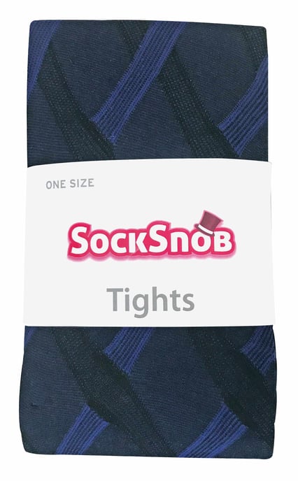 Sock Snob Dames80 denier ondoorzichtig patroon panty's - Kabelblauw - Image 2