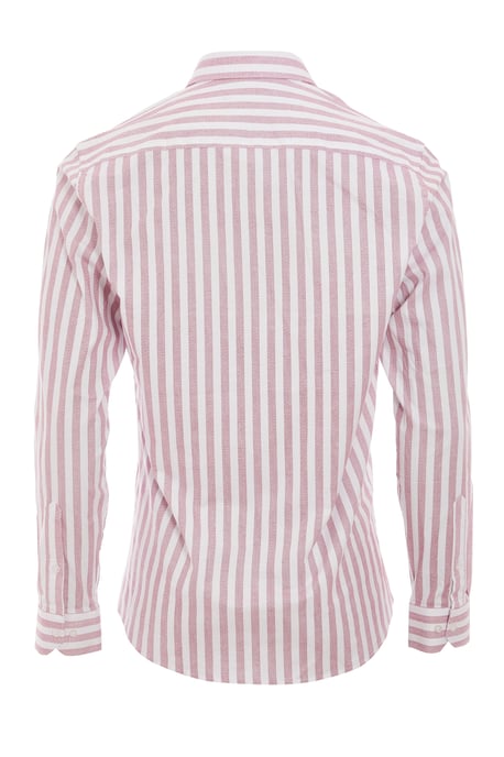 Long Sleeve Shirt with Pink Faded Stripes