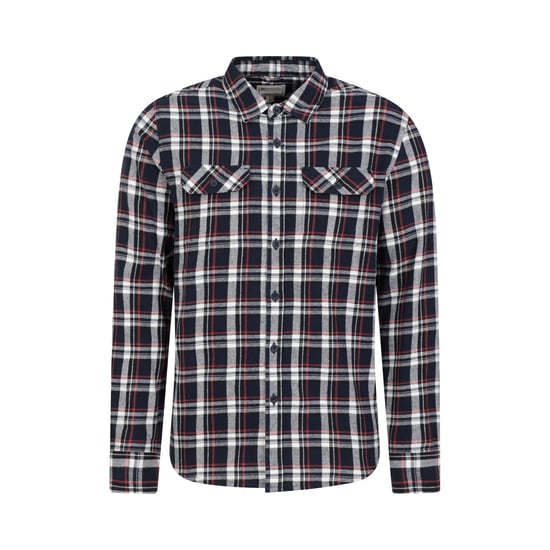 Mountain Warehouse Mens Trace Flannel Long-Sleeved Shirt (Blue)