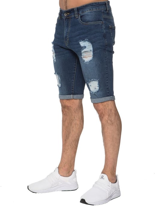 Mens Ripped Skinny Shorts - Image 2