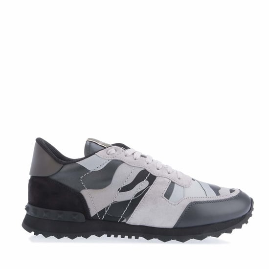 Men's Valentino Garavani Rockrunner Lace-Up Trainers in Grey black