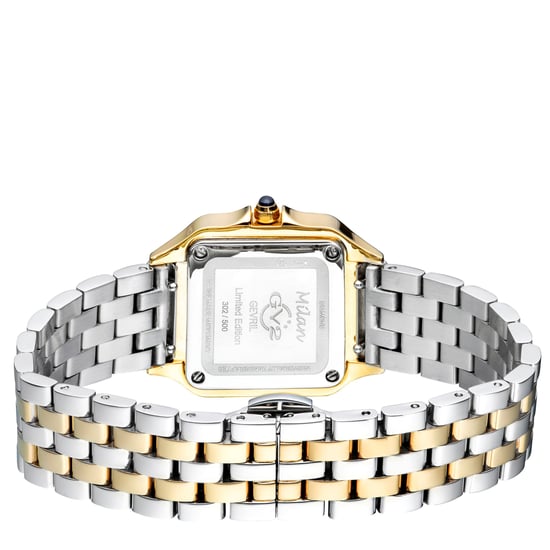 GV2 Milan Women's Silver Dial IPYG and Stainless Steel Swiss Quartz Watch