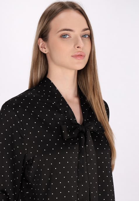 Dreimaster Blouse Dames Zwart gestippeld - Image 5