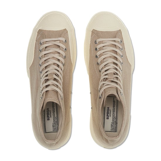 Superga Unisex Adult 2433 Csv Salt Pepper High Tops (Light Yellow/Off White) - Image 4