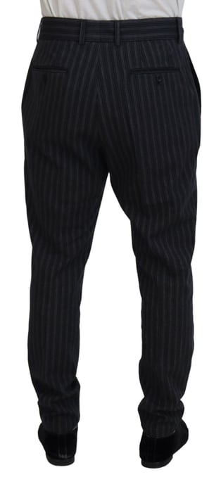 Mörkgrårandiga dressade byxor - Image 3
