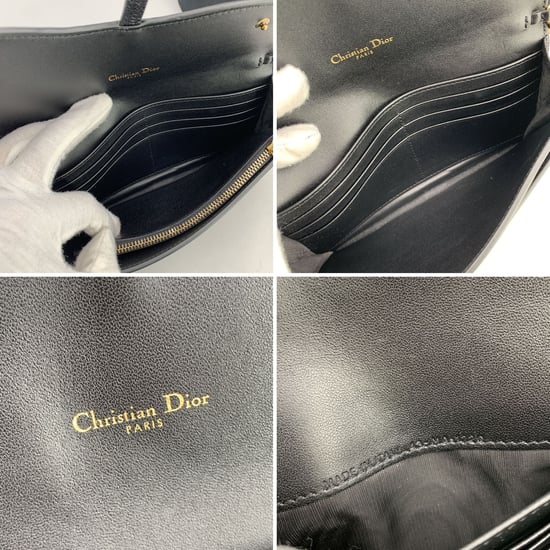 Dior läderplånbok Saddle Wallet On Chain - Image 5