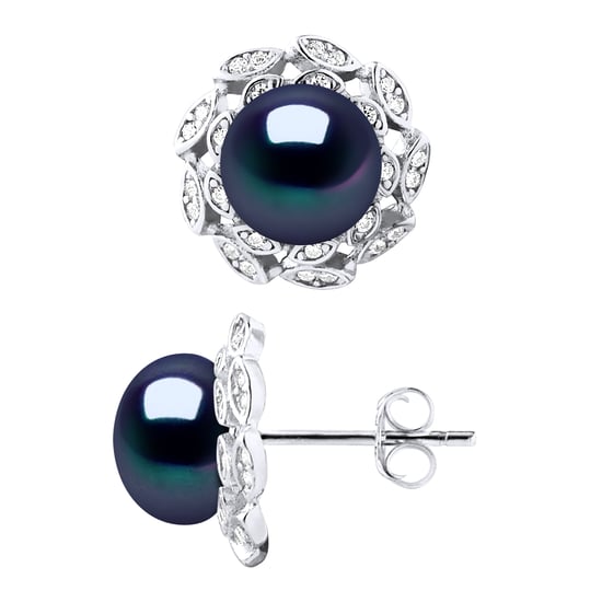 Earrings Real Cultured Freshwater Pearls Button 8-9 mm
