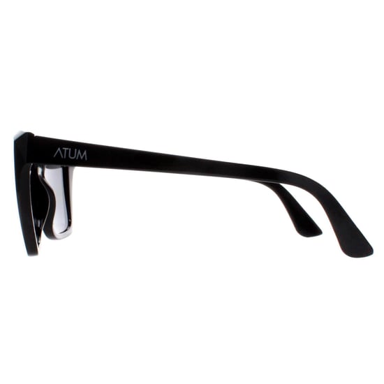 Atum Square Womens Shiny Black Smoke Grey Gradient Eden