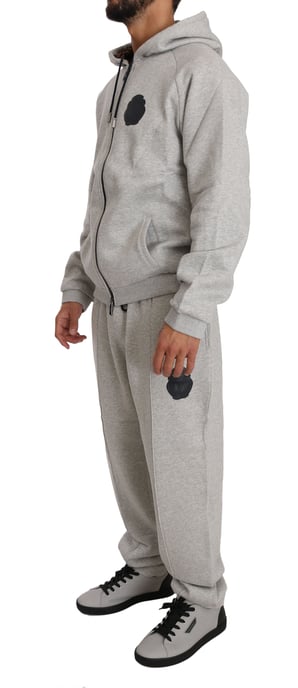 Billionaire Italian Couture Men's Gray Cotton Sweater Pants Tracksuit  Set