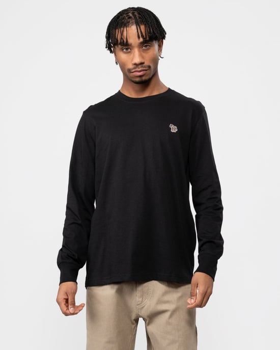 Paul Smith Mens Regular Fit Long Sleeve Zebra T-Shirt