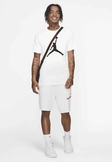 NIKE Mens M J Jumpman SS Crew T Shirt in White - Image 3
