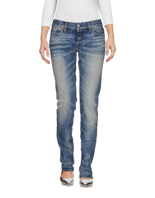 Mauro Grifoni Blue Cotton Low Waisted Jeans