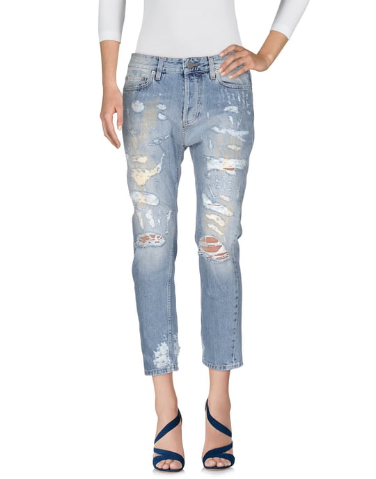 Mauro Grifoni Blue Cotton Cropped Jeans