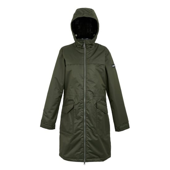 Regatta Womens/Ladies Romine II Waterproof Jacket (Dark Khaki/Black) - Image 1